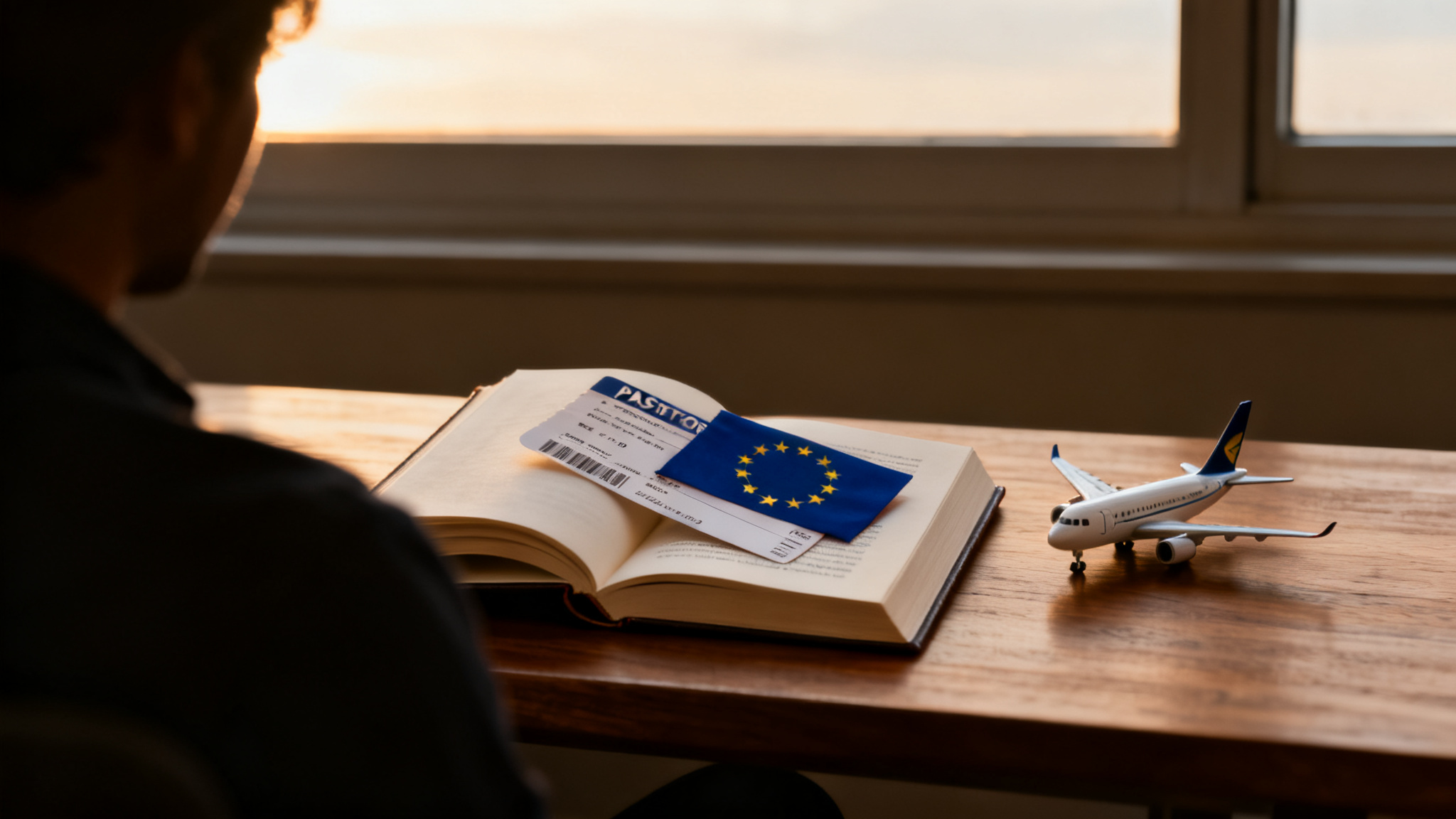 Passenger rights — book with EU flag